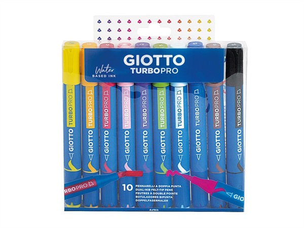 GIOTTO Turbopro, pennarelli doppia punta, 10 pezzi