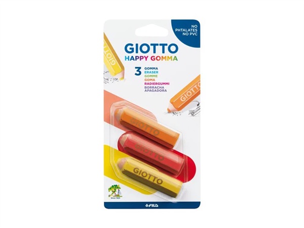 GIOTTO Happy gomma, set 3 gomme