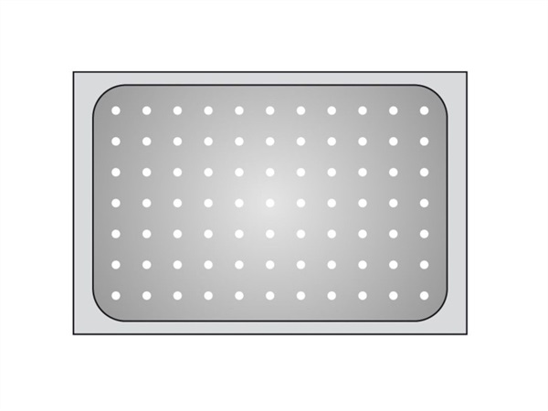 ILSA Gastronorm 1/1, bacinella forata in acciaio inox 18/10 - h.6,5 cm