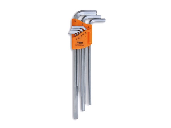 BETA UTENSILI Serie di 8 chiavi maschio esagonale, tipo lungo BW 96LC/SC8