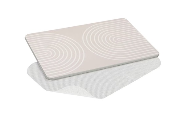 WENKO Tappetino da bagno Nazca grigio chiaro, 60 x 39 cm