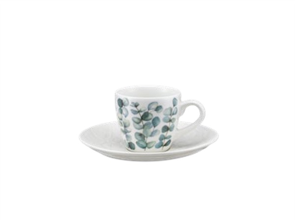 LA PORCELLANA BIANCA Sempreverde, tazzina caffè con piattino - 90 ml
