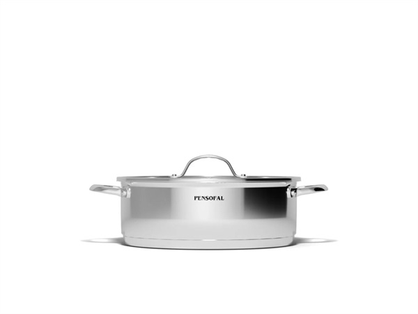 PENSOFAL New era, tegame cilindrico 2 manici con coperchio in vetro - Ø28 cm