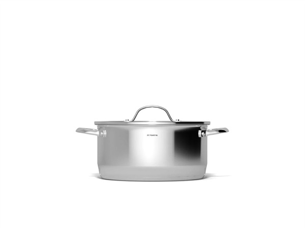 PENSOFAL New era, casseruola cilindrica 2 manici con coperchio in vetro - Ø24 cm