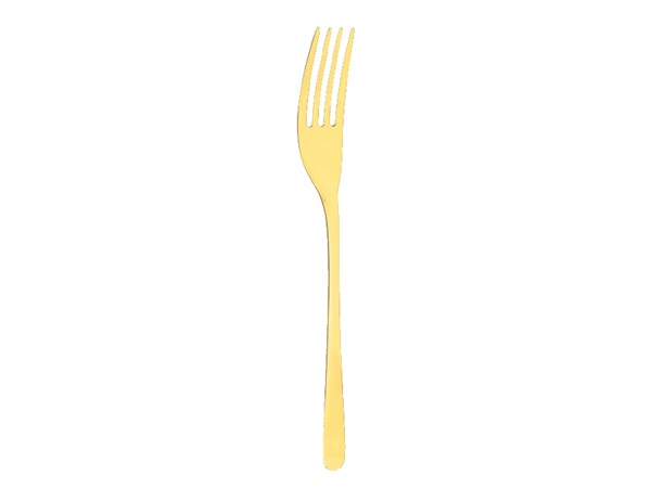 ABERT Bean, set 2 forchette tavola, oro lucido