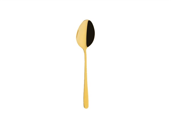 ABERT Bean, set 2 cucchiaini caffè, oro lucido