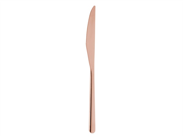 ABERT Bean, set 2 coltelli tavola, oro rosa lucido