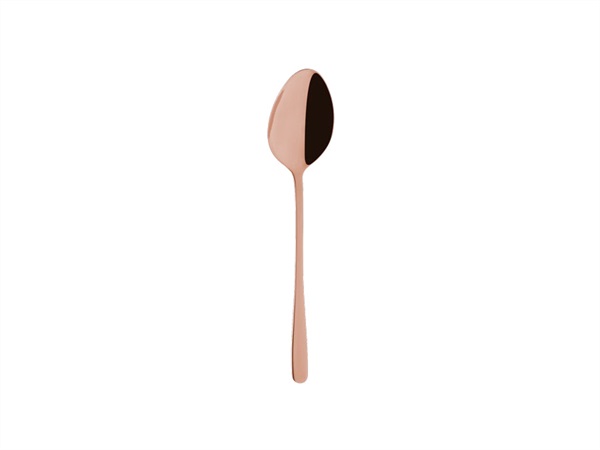 ABERT Bean, set 2 cucchiaini caffè, oro rosa lucido