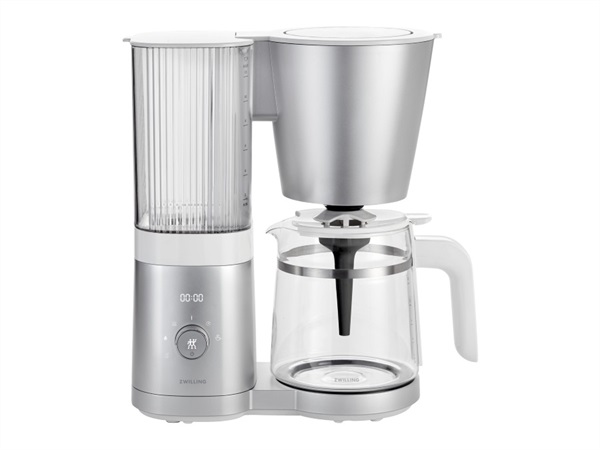 ZWILLING J.A.HENCKELS ITALIA Enfinigy, Macchina da caffè a filtro, 1,5 l, bianco-acciaio