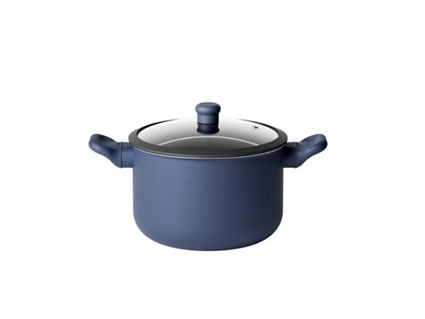 FRATELLI GUZZINI S.P.A. CUOCIPASTA CON COPERCHIO IN VETRO "COOK&COLOR", Ø 22,5 cm - blu navy