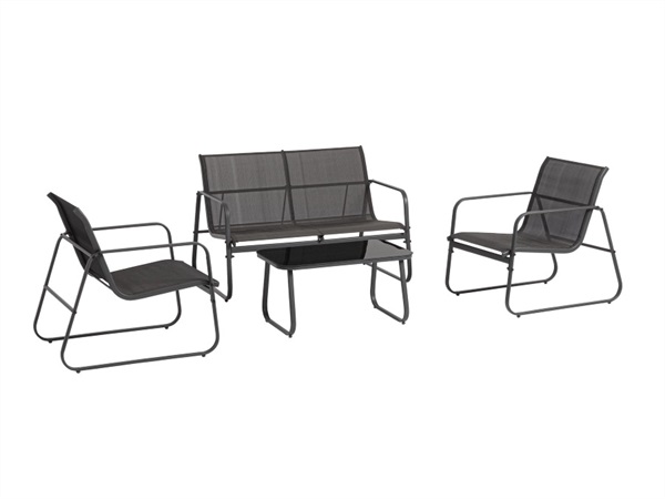 BIZZOTTO SET SALOTTO GONZALO ANTRACITE