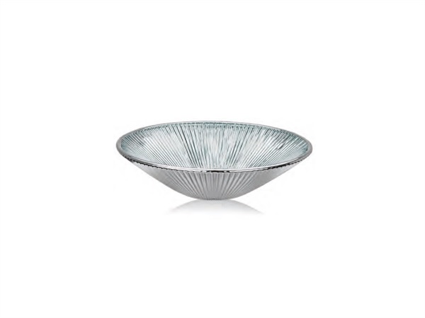 IVV Lirica, Coppa in vetro decoro argento argentato 25 cm
