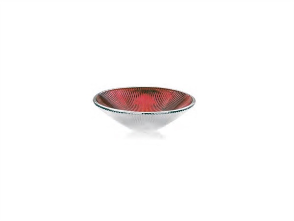 IVV Lirica, Coppetta in vetro decoro rosso argentato 19 cm