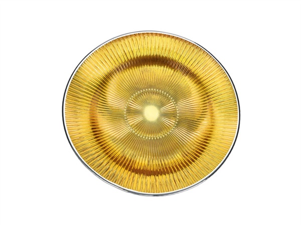 IVV Lirica, Piatto in vetro decoro oro argentato 22 cm