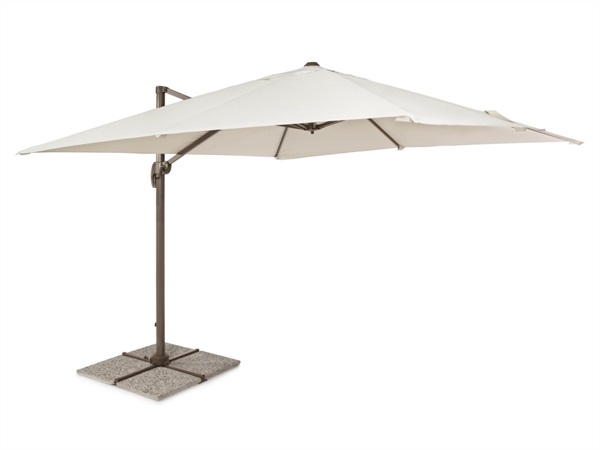 BIZZOTTO Ombrellone dallas palo laterale, telo bianco, 3x3 m