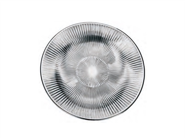 IVV Lirica, Piatto in vetro decoro argento argentato 22 cm