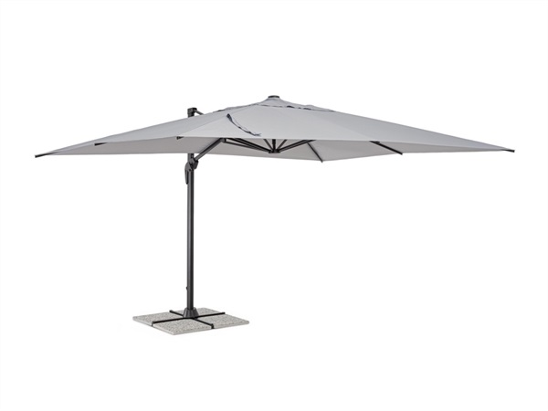 BIZZOTTO Ombrellone vega palo laterale, telo grigio, 3x4 m