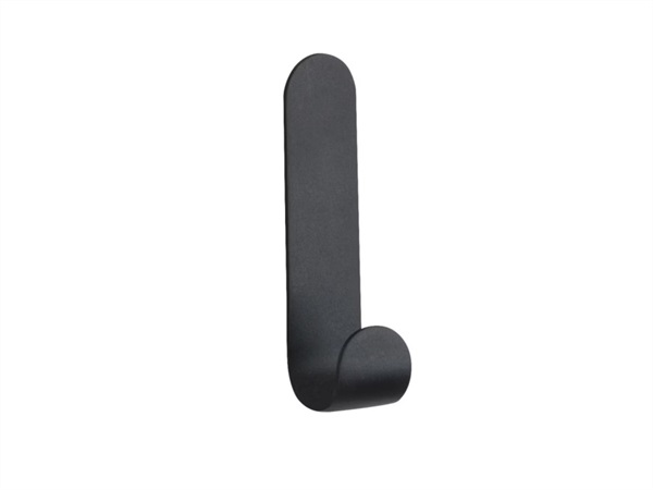 WENKO Gancio adesivo monel in acciaio inossidabile nero, 2 pz