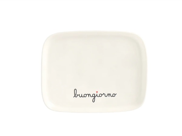 SIMPLE DAY LIVING & LIFESTYLE Piatto rettangolare Buongiorno 20x15,5 cm