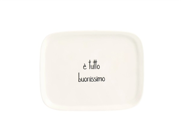 SIMPLE DAY LIVING & LIFESTYLE Piatto rettangolare E' tutto buonissimo 20x15,5 cm