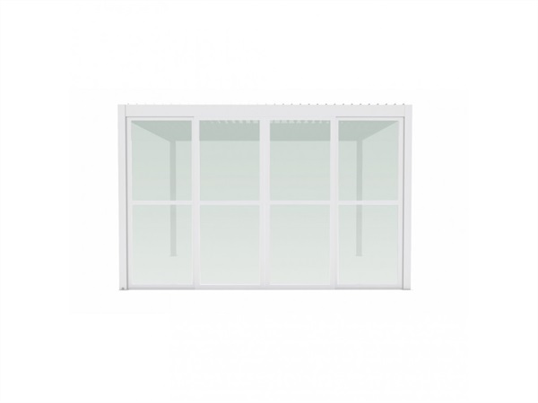 MAGAZZINI COSMA S.P.A. Laterale policarbonato per pergola bioclimatica, lato da 4 m, bianco