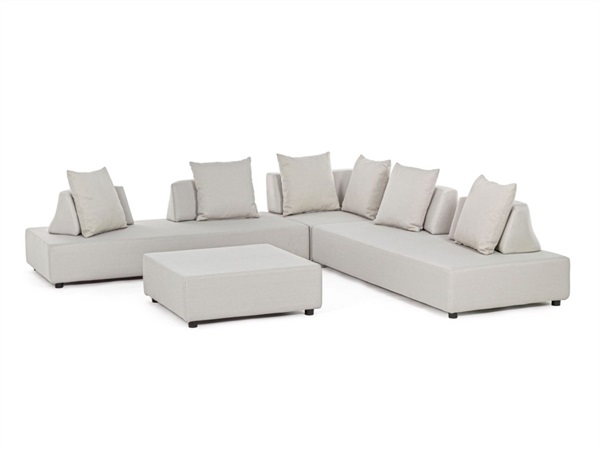 BIZZOTTO Set 4 salotto angolare con cuscini, sabbia-piper