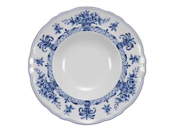 LE COQ Neos anthiros, Pastabowl bianco e blu Ø 26,5 h 5,5 cm