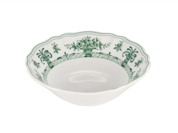 LE COQ Neos anthiros, Coppa bianco e verde Ø 15 h 4,5  cm