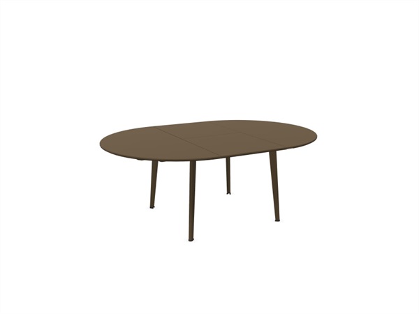 EMU Plus4, tavolo allungabile tondo 138+60 cm, marrone india 41