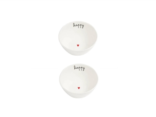 SIMPLE DAY LIVING & LIFESTYLE Set 2 Coppette in gres Happy Ø12 cm