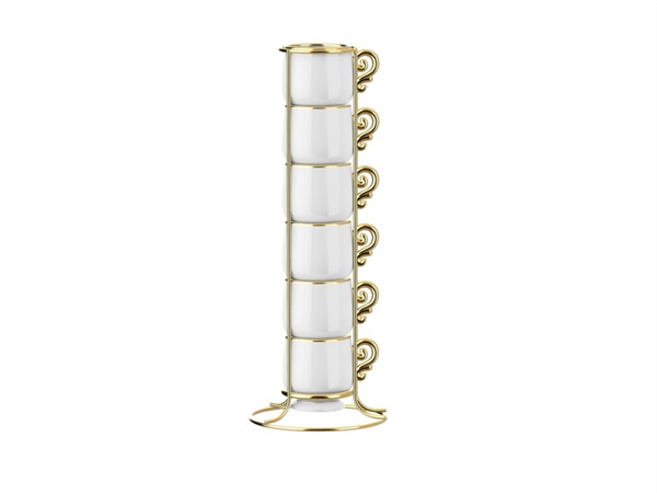 BIALETTI INDUSTRIE Pure gold, 6 tazzine impilabili