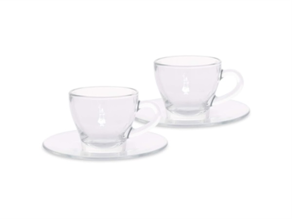 BIALETTI INDUSTRIE Set 2 tazze espresso in vetro