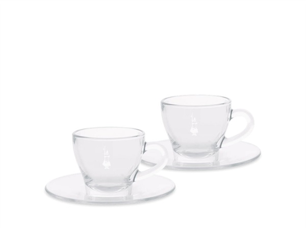 BIALETTI INDUSTRIE Set 2 tazze cappuccino in vetro