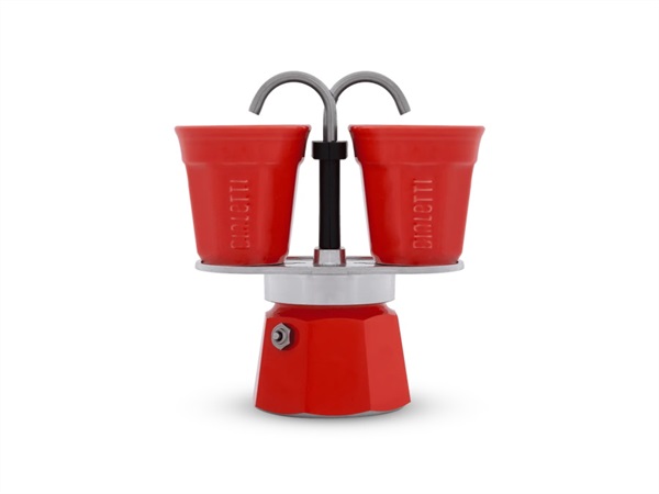 BIALETTI INDUSTRIE Set Mini Express rosso, 2 tazze