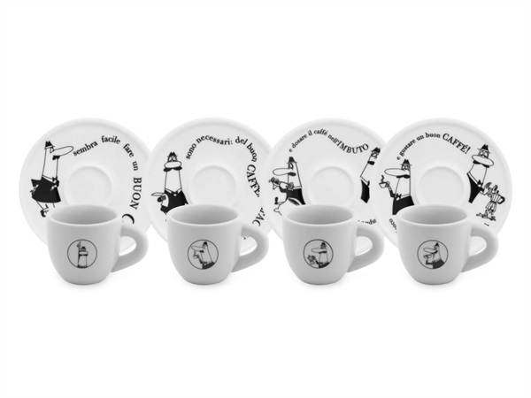 BIALETTI INDUSTRIE Set 4 tazzine moka carosello