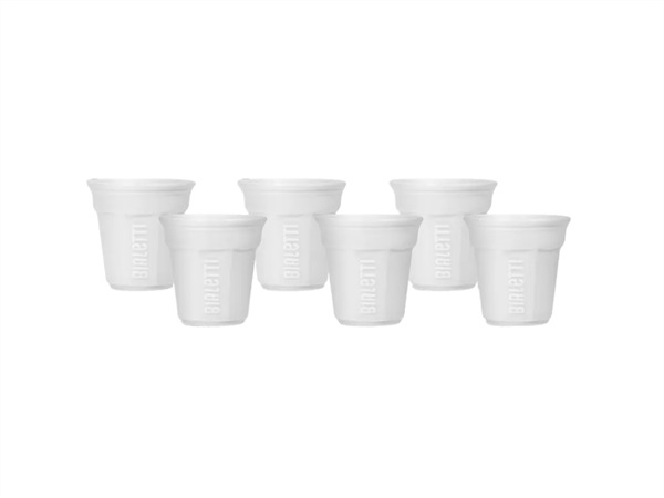 BIALETTI INDUSTRIE Set 6 bicchierini da caffè bianco