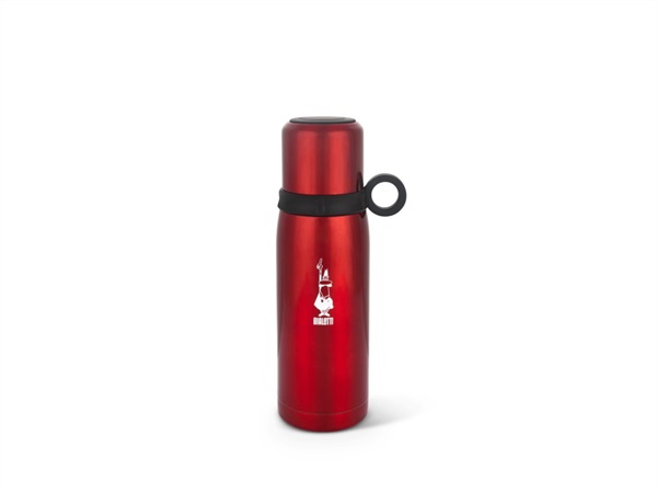 BIALETTI INDUSTRIE Bottiglia Termica con Coperchio-Tazza rossa 460 ml