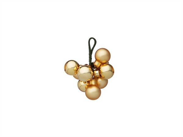 BIZZOTTO Mazzo 10 sfere in vetro oro lucido/opaco, 2 cm