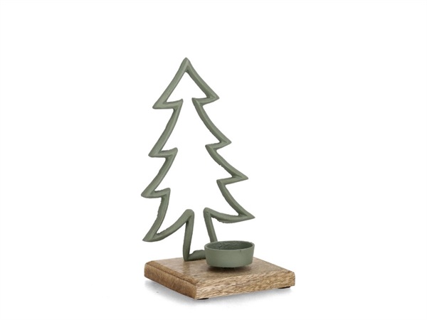 BIZZOTTO Portacandela Harrison pino verde con base