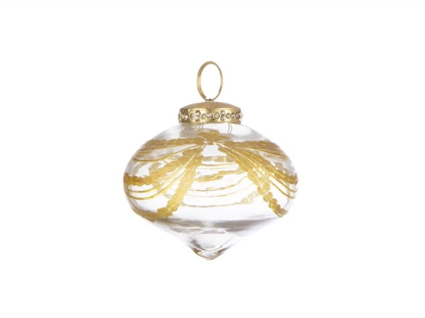 BIZZOTTO Pendaglio in vetro nikola trottola oro, Ø 8 cm