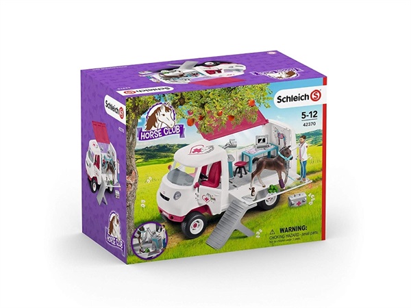 SCHLEICH camper veterinario + puledro