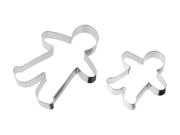 ZENKER Tagliabiscotti Papà+Bimbo Ginger Family Zenker in acciaio inox, 2 pz