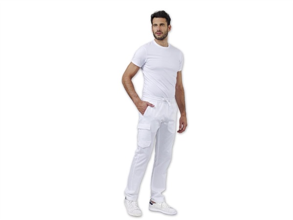 SIGGI GROUP SPA PANTALONI STAN BIANCO UNISEX