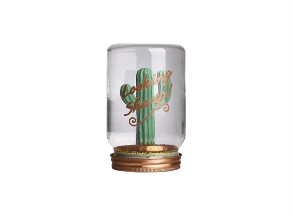 TRADING GROUP Jar waterglobe -Pusher Palla di Natale-Cactus