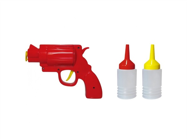 TRADING GROUP Dispenser per Salse, Pistola - Sauce Gun Pusher, Rosso