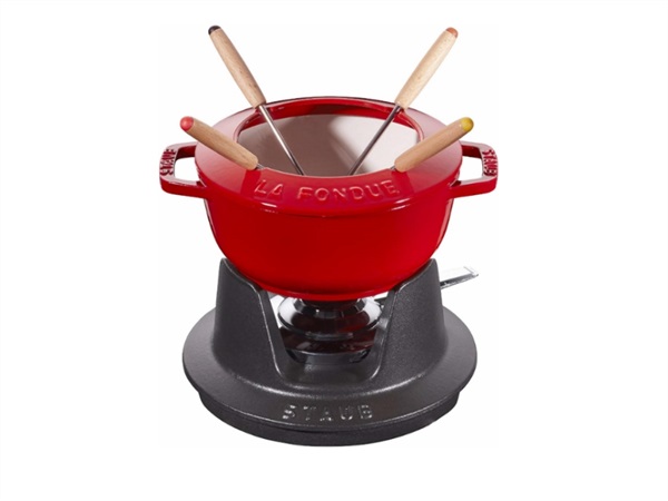 STAUB Set fonduta gourmet rosso ciliegia, Ø 18 cm