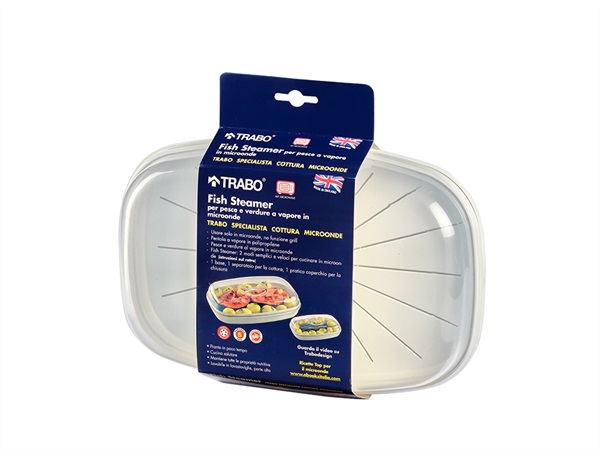TRABO Contenitore fish steamer per microonde