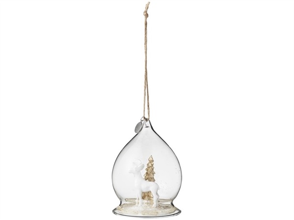 LENE BJERRE DENMARK Ornamento in vetro per albero di natale Sereanna, Lene Bjerre Denmark, 12 cm