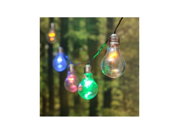 FIRMO BATTISTA E FIGLI Catena 10 LED a Lampadine a Goccia, 5 mt, multicolor
