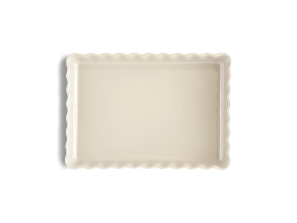 EMILE HENRY-EMILE & CO Tortiera rettangolare - Argile, panna, Emile Henry 33,5x24 cm
